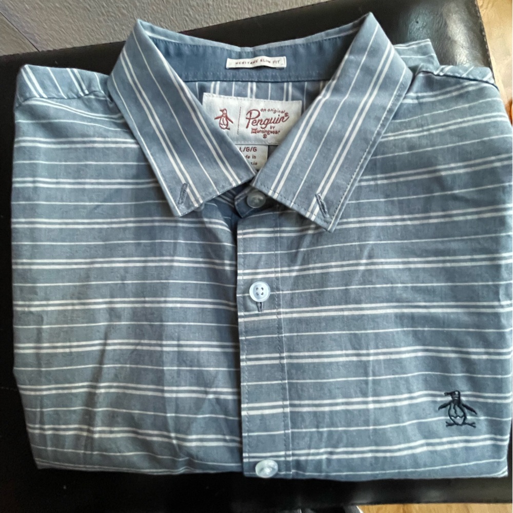 PENGUIN short Sleeve Mens 👔, size L